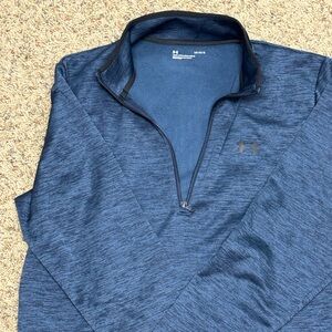 Under Armour Men's Heathered Navy Zip-Up Sweater